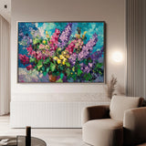 Floral 1102 Canvas Art 18" x 24" / 45 x 60 cm / Black