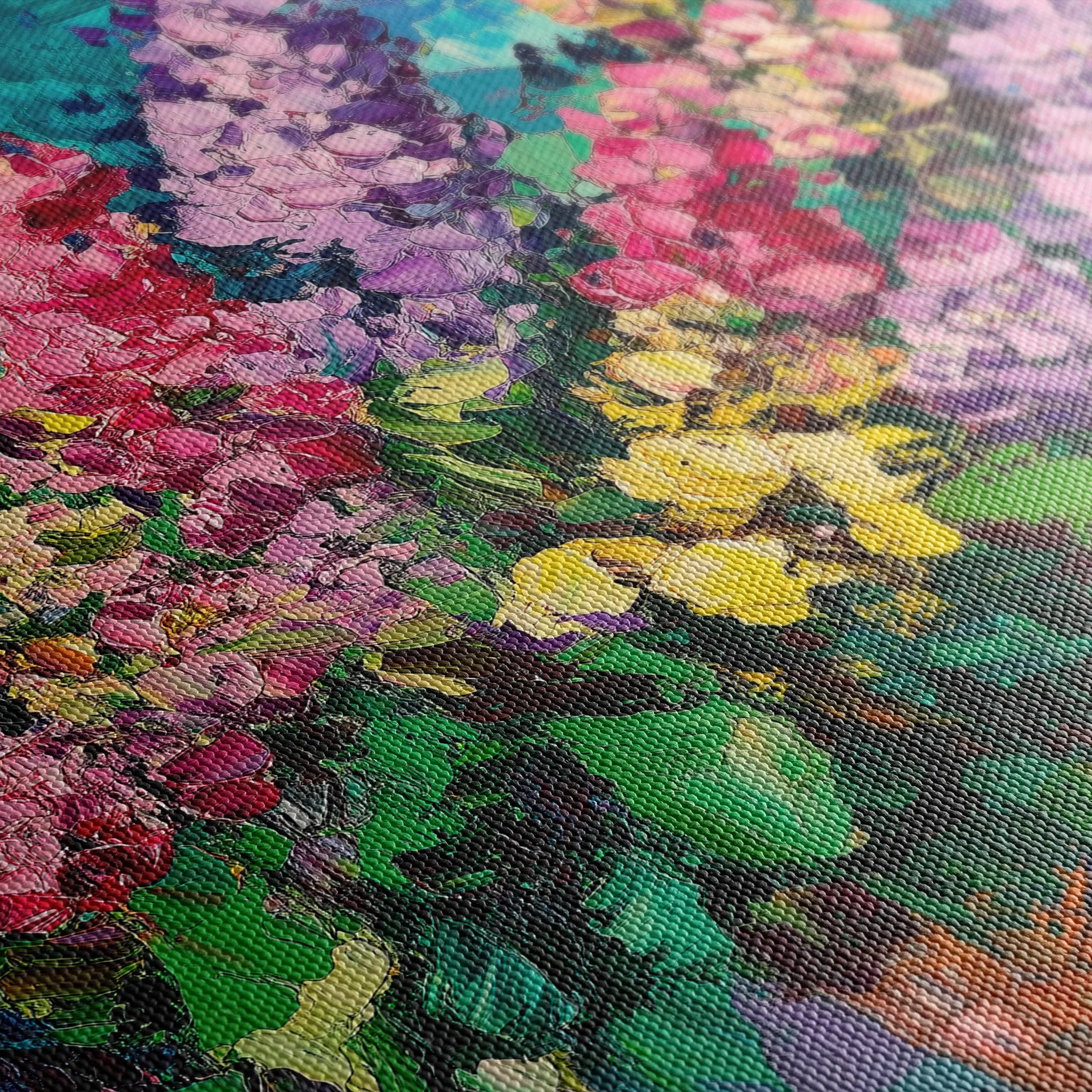 Floral 1102 Canvas Art 18" x 24" / 45 x 60 cm / Black
