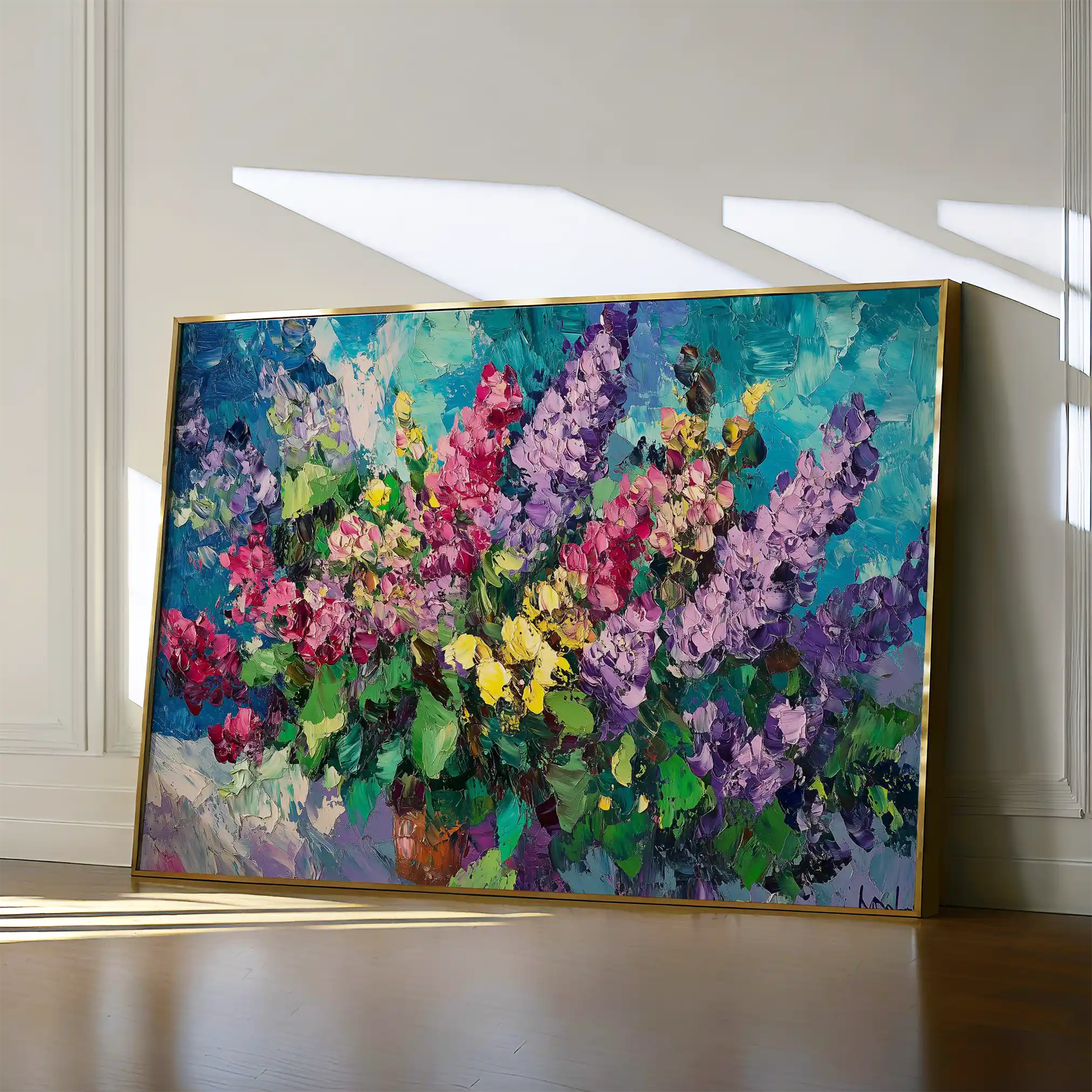 Floral 1102 Canvas Art 60 x 40 cm / Black