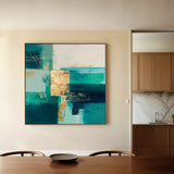 Abstract 1103 Canvas Art 16" x 16" / 40 x 40 cm / Black