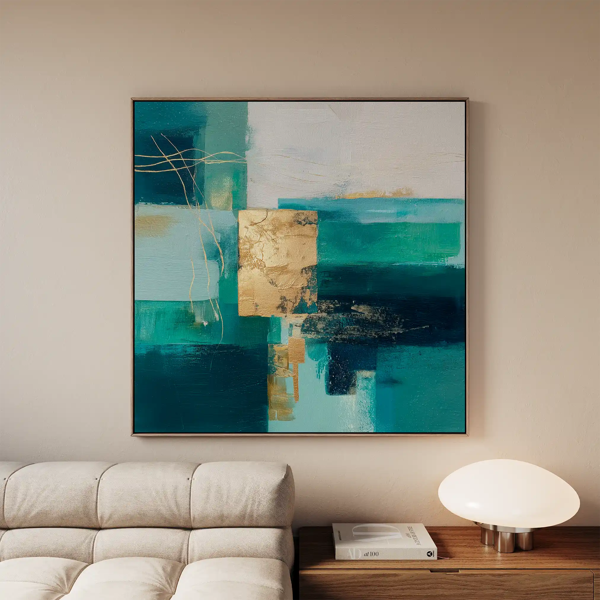 Abstract 1103 Canvas Art 60 x 60 cm / Black