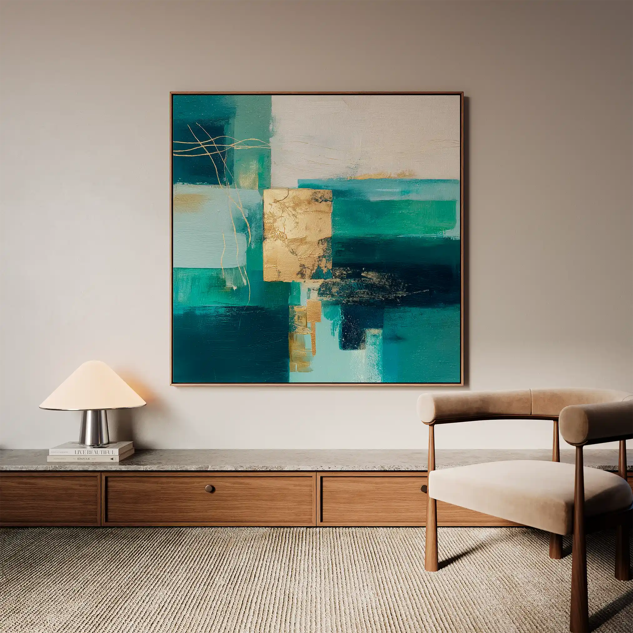 Abstract 1103 Canvas Art 60 x 60 cm / Black