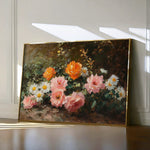 Floral 1103 Canvas Art 18" x 24" / 45 x 60 cm / Black