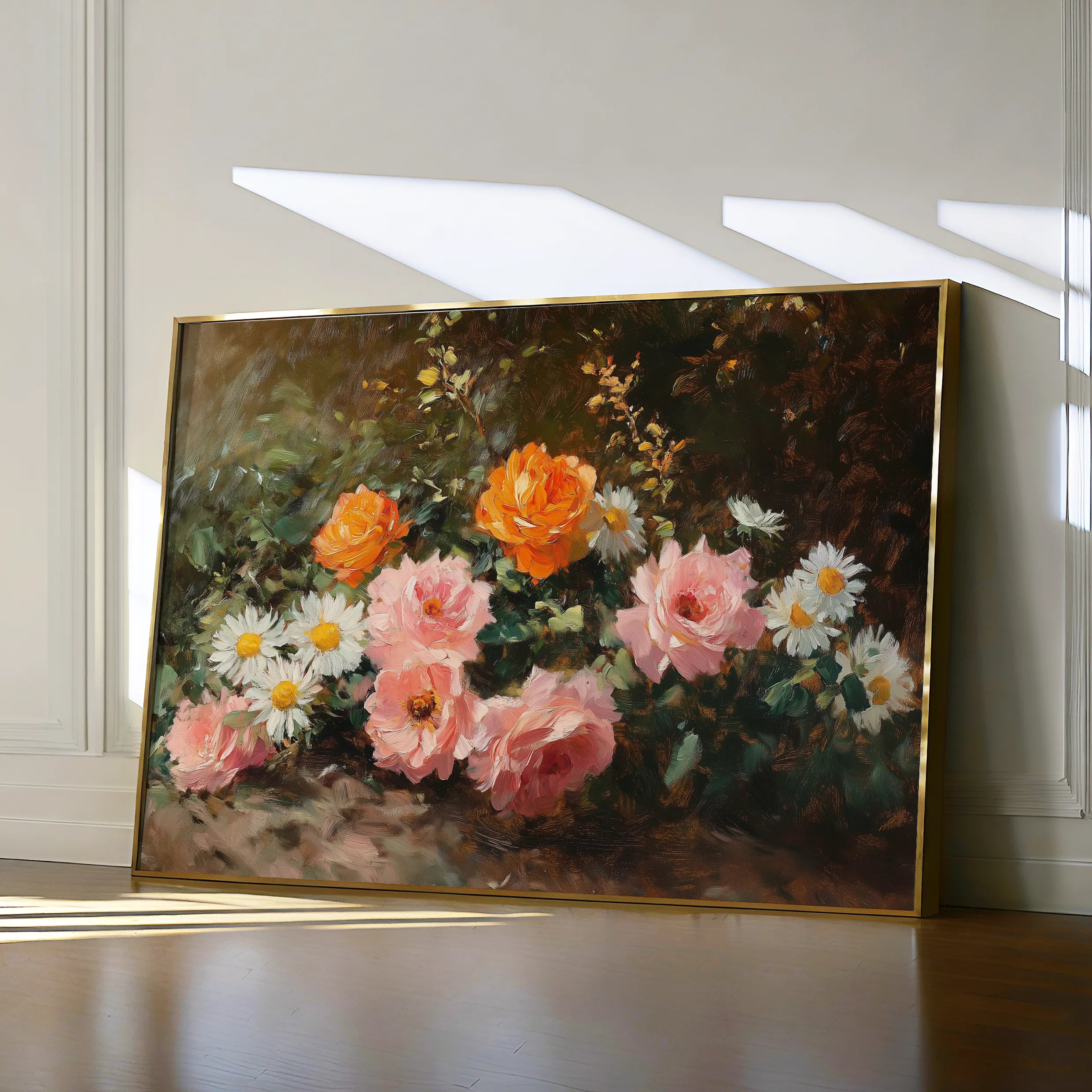Floral 1103 Canvas Art 18" x 24" / 45 x 60 cm / Black
