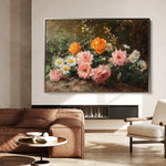 Floral 1103 Canvas Art 18" x 24" / 45 x 60 cm / Black