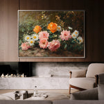 Floral 1103 Canvas Art 18" x 24" / 45 x 60 cm / Black
