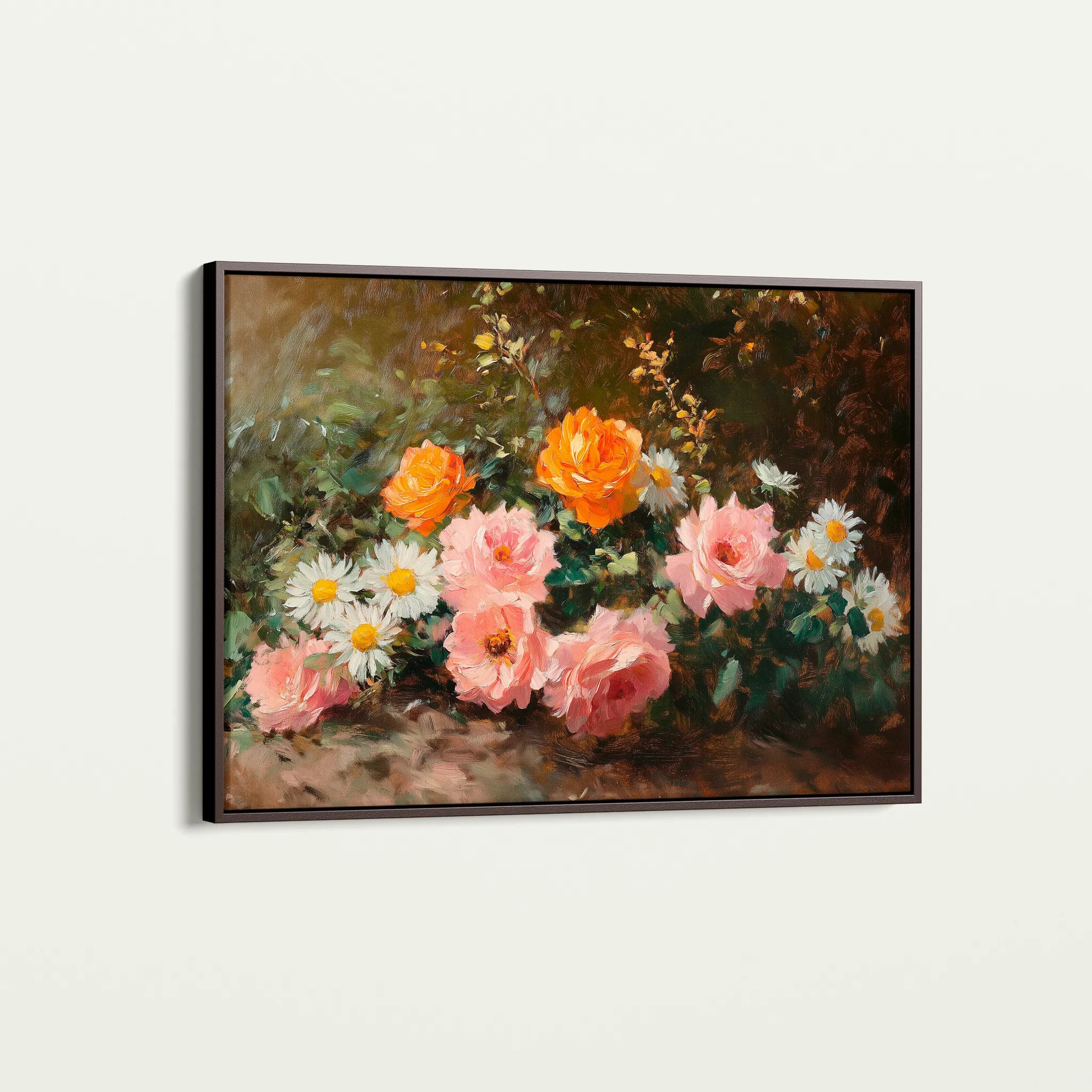 Floral 1103 Canvas Art 18" x 24" / 45 x 60 cm / Black