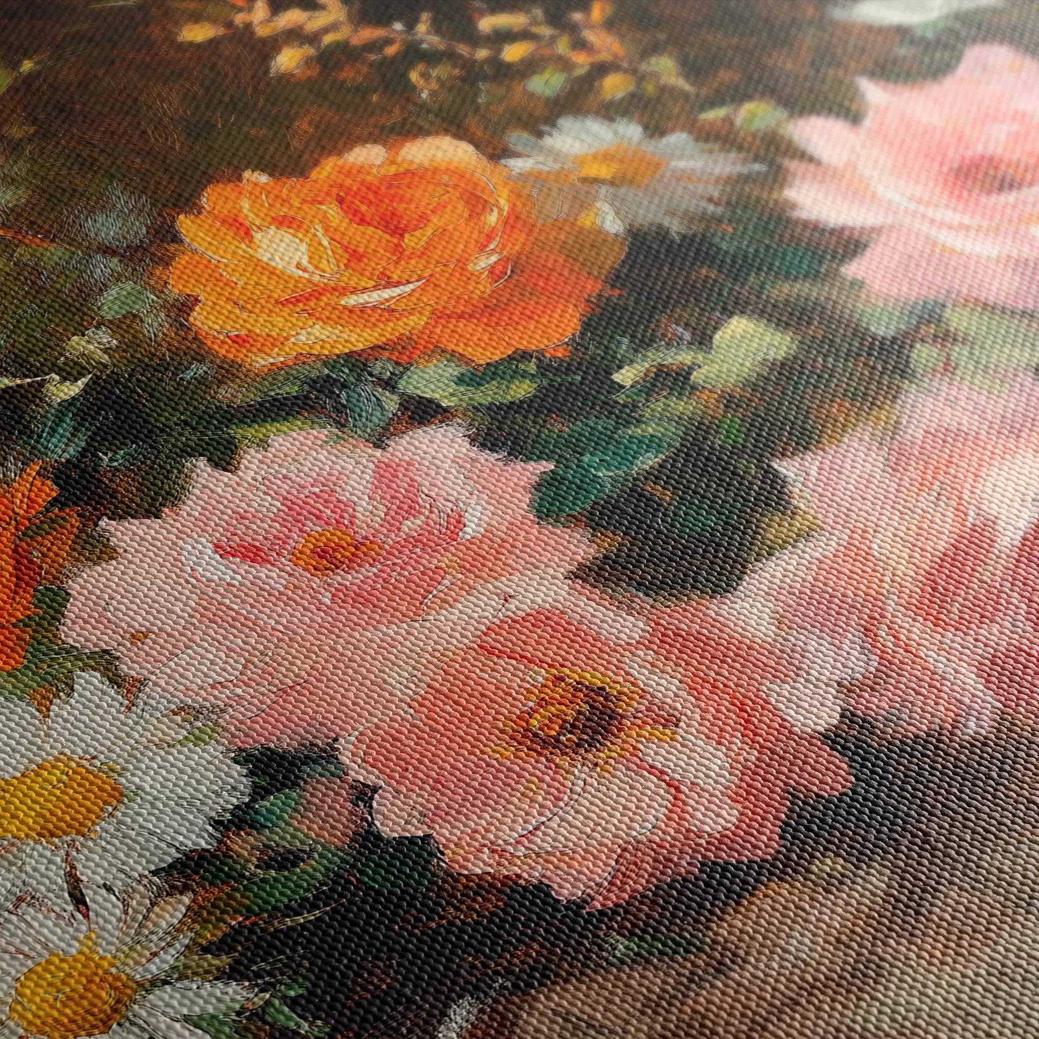 Floral 1103 Canvas Art 18" x 24" / 45 x 60 cm / Black