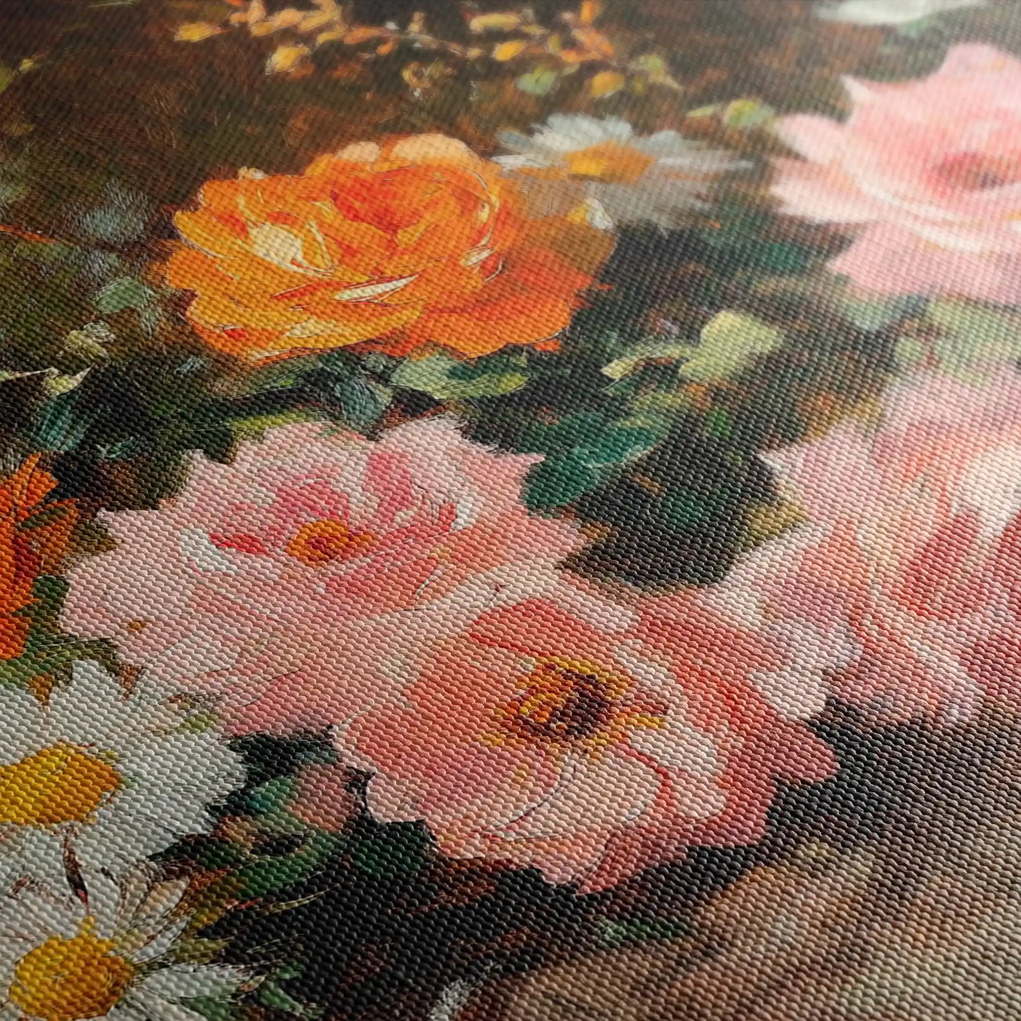 Floral 1103 Canvas Art 60 x 40 cm / Black