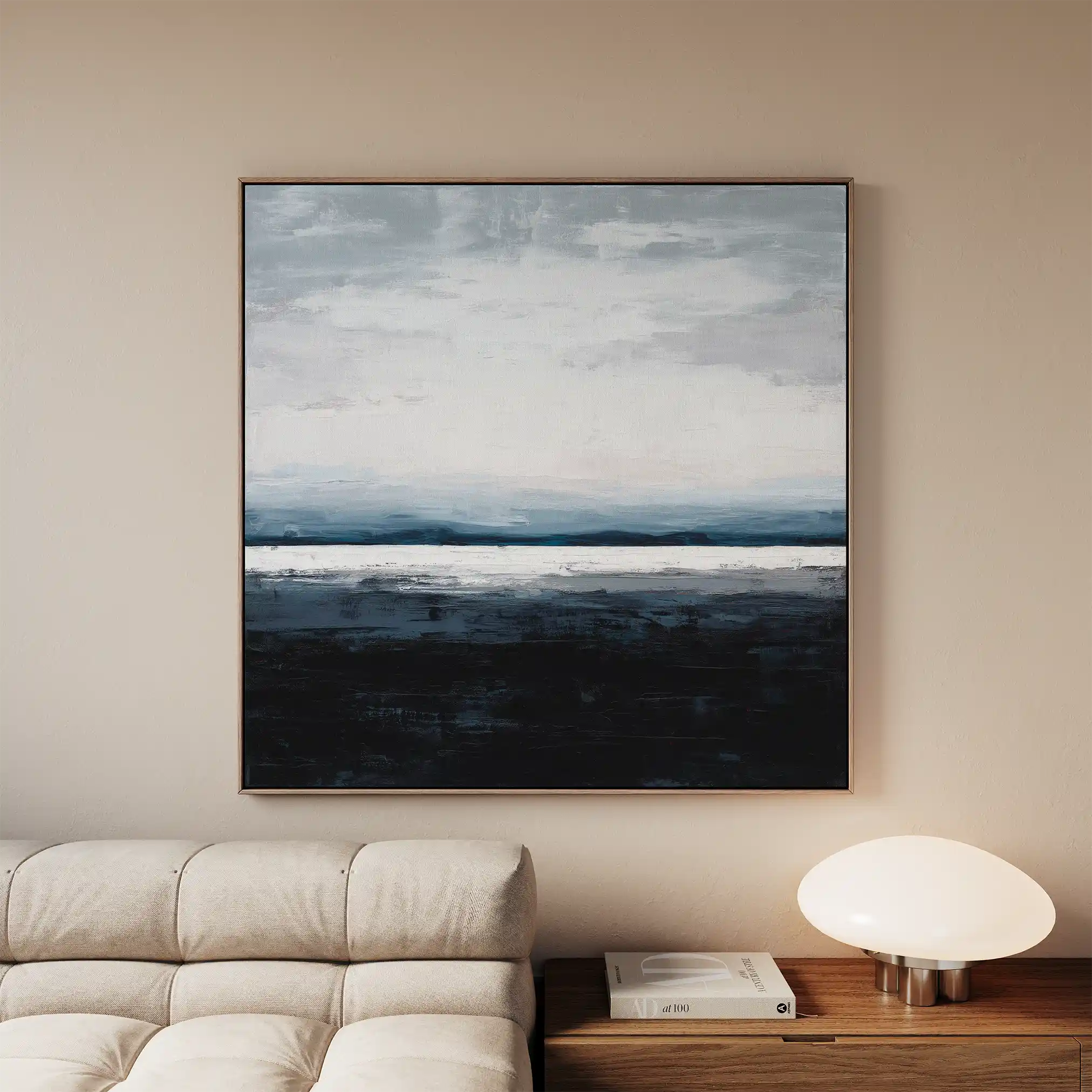 Abstract 1104 Canvas Art 60 x 60 cm / Black