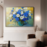 Floral 1104 Canvas Art 18" x 24" / 45 x 60 cm / Black
