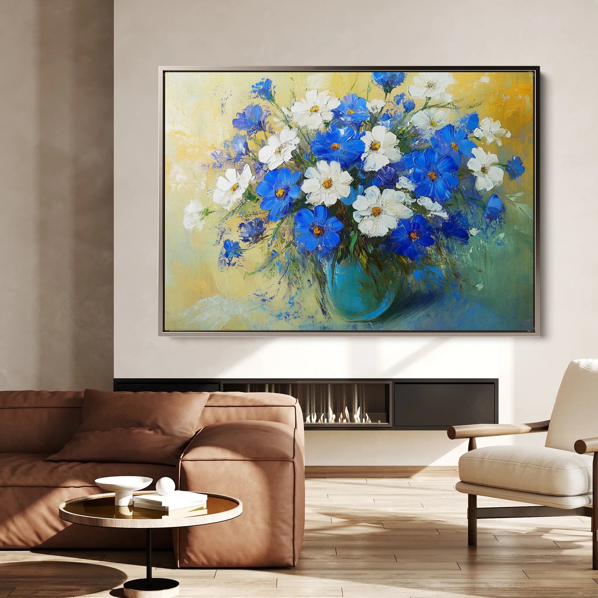 Floral 1104 Canvas Art 18" x 24" / 45 x 60 cm / Black