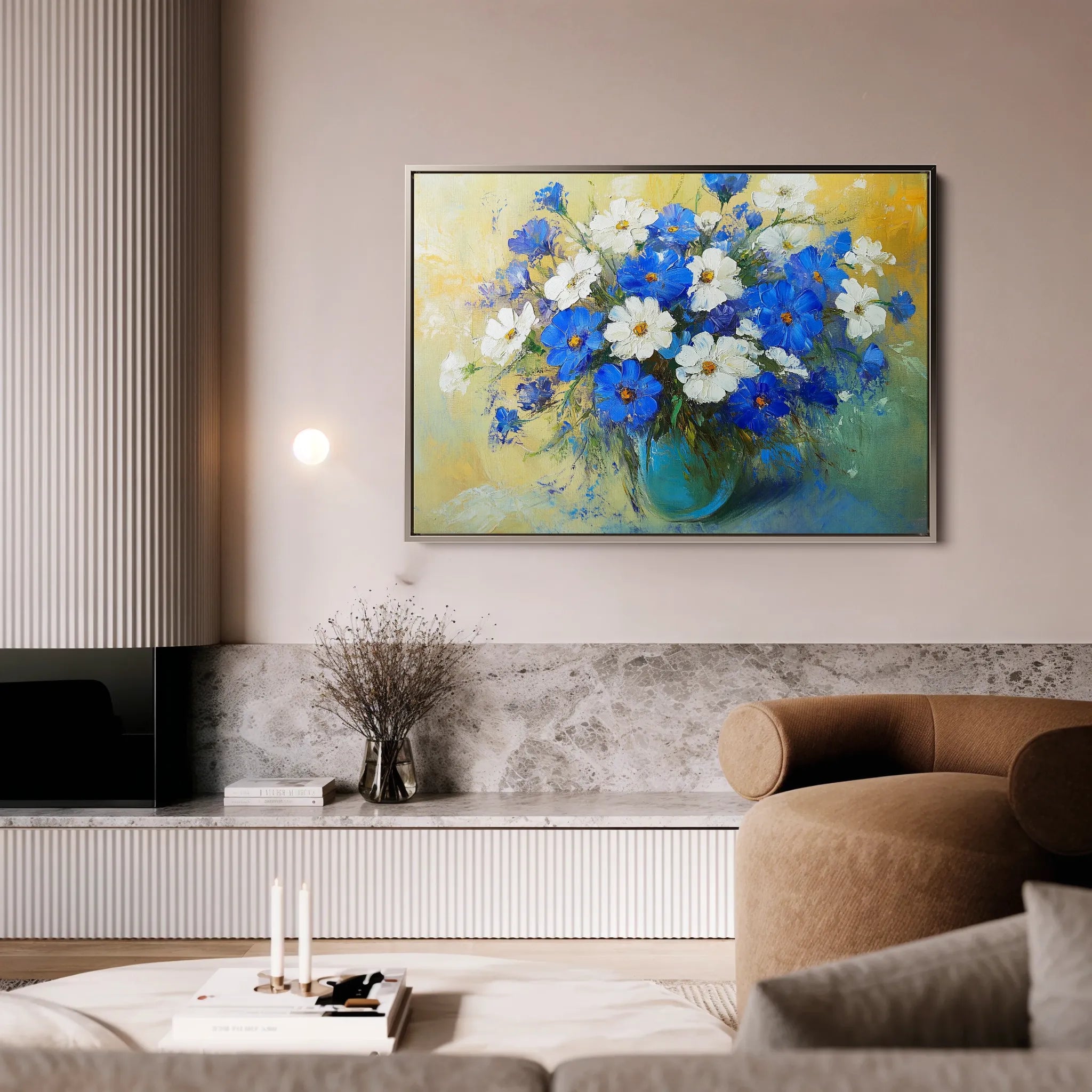 Floral 1104 Canvas Art 18" x 24" / 45 x 60 cm / Black