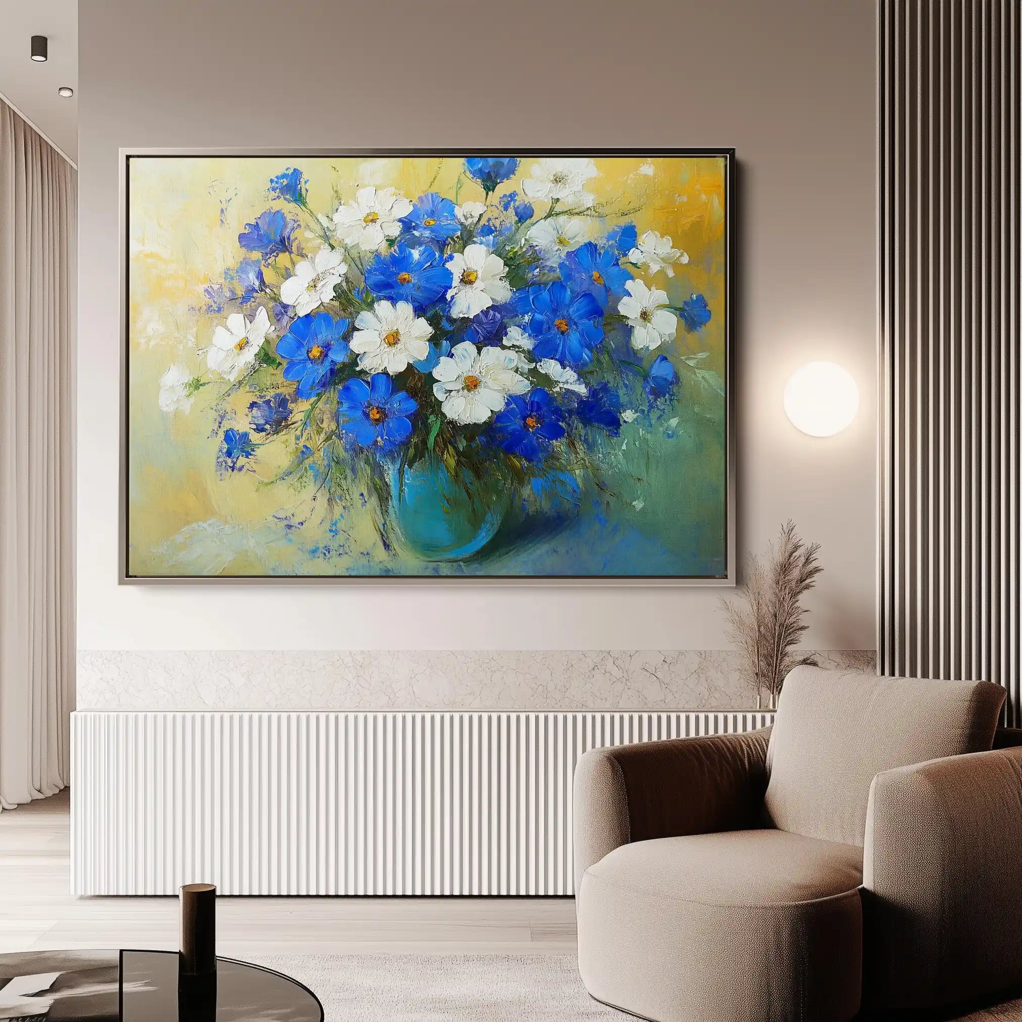 Floral 1104 Canvas Art 60 x 40 cm / Black