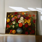 Floral 1105 Canvas Art 18" x 24" / 45 x 60 cm / Black