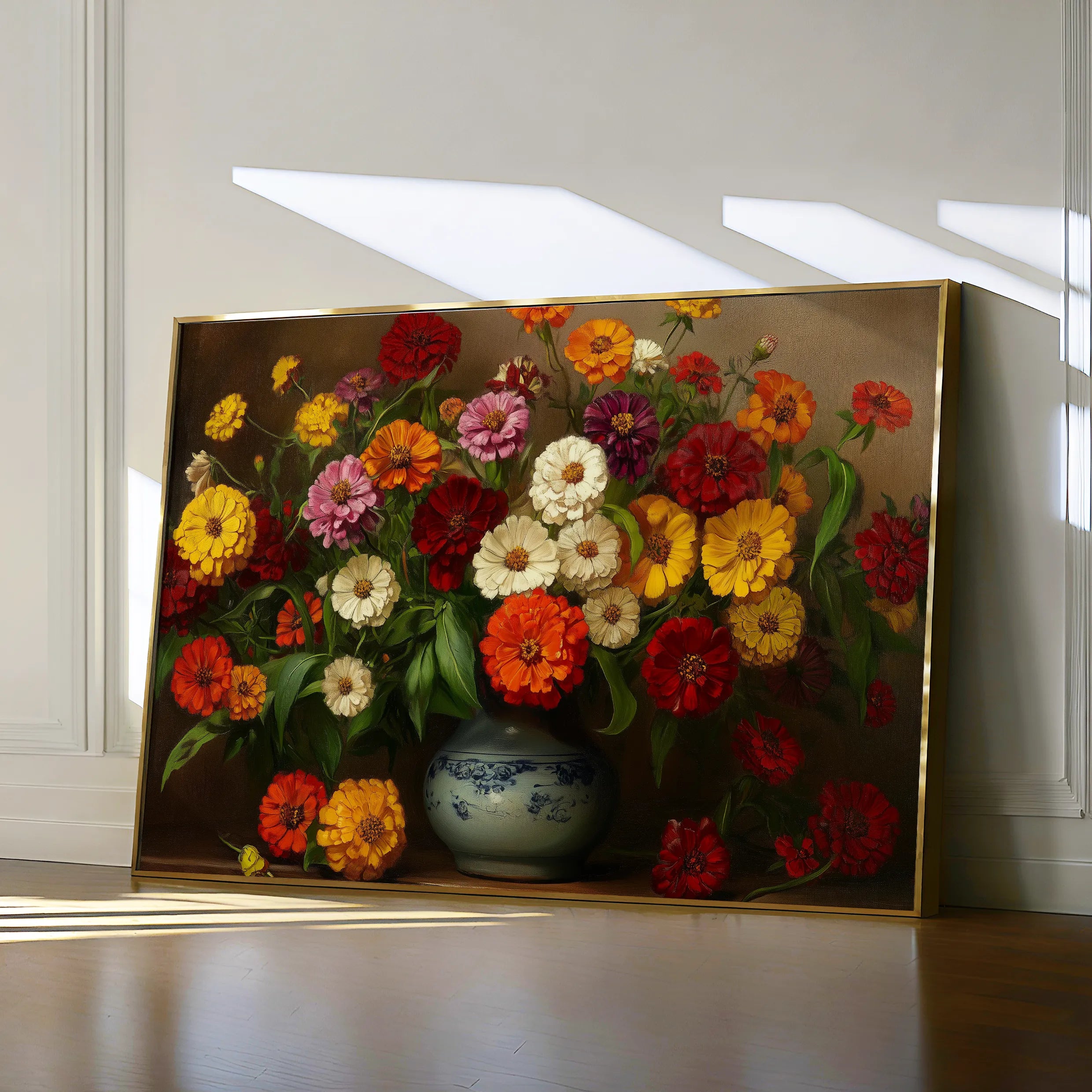 Floral 1105 Canvas Art 18" x 24" / 45 x 60 cm / Black