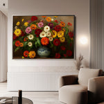 Floral 1105 Canvas Art 18" x 24" / 45 x 60 cm / Black