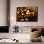 Floral 1105 Canvas Art 18" x 24" / 45 x 60 cm / Black