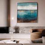 Abstract 1106 Canvas Art 16" x 16" / 40 x 40 cm / Black