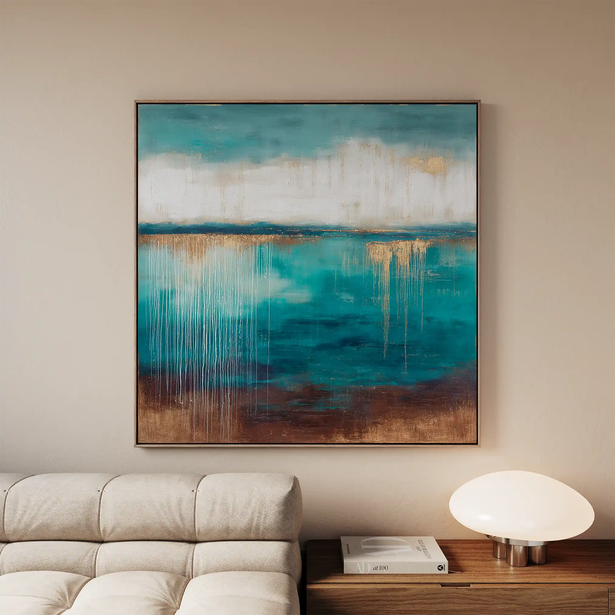 Abstract 1106 Canvas Art 60 x 60 cm / Black