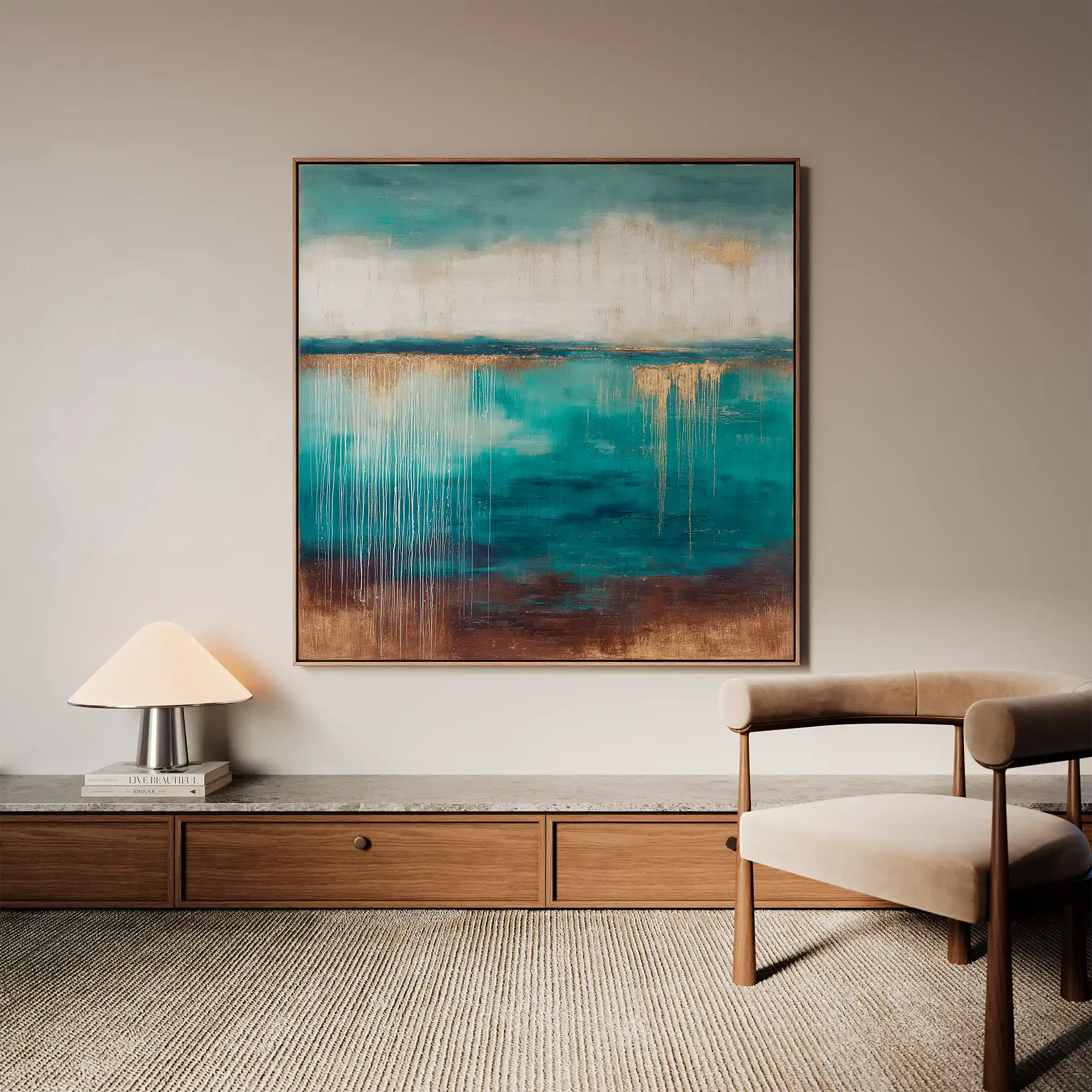Abstract 1106 Canvas Art 60 x 60 cm / Black