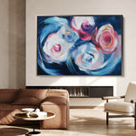 Floral 1106 Canvas Art 18" x 24" / 45 x 60 cm / Black