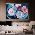 Floral 1106 Canvas Art 18" x 24" / 45 x 60 cm / Black