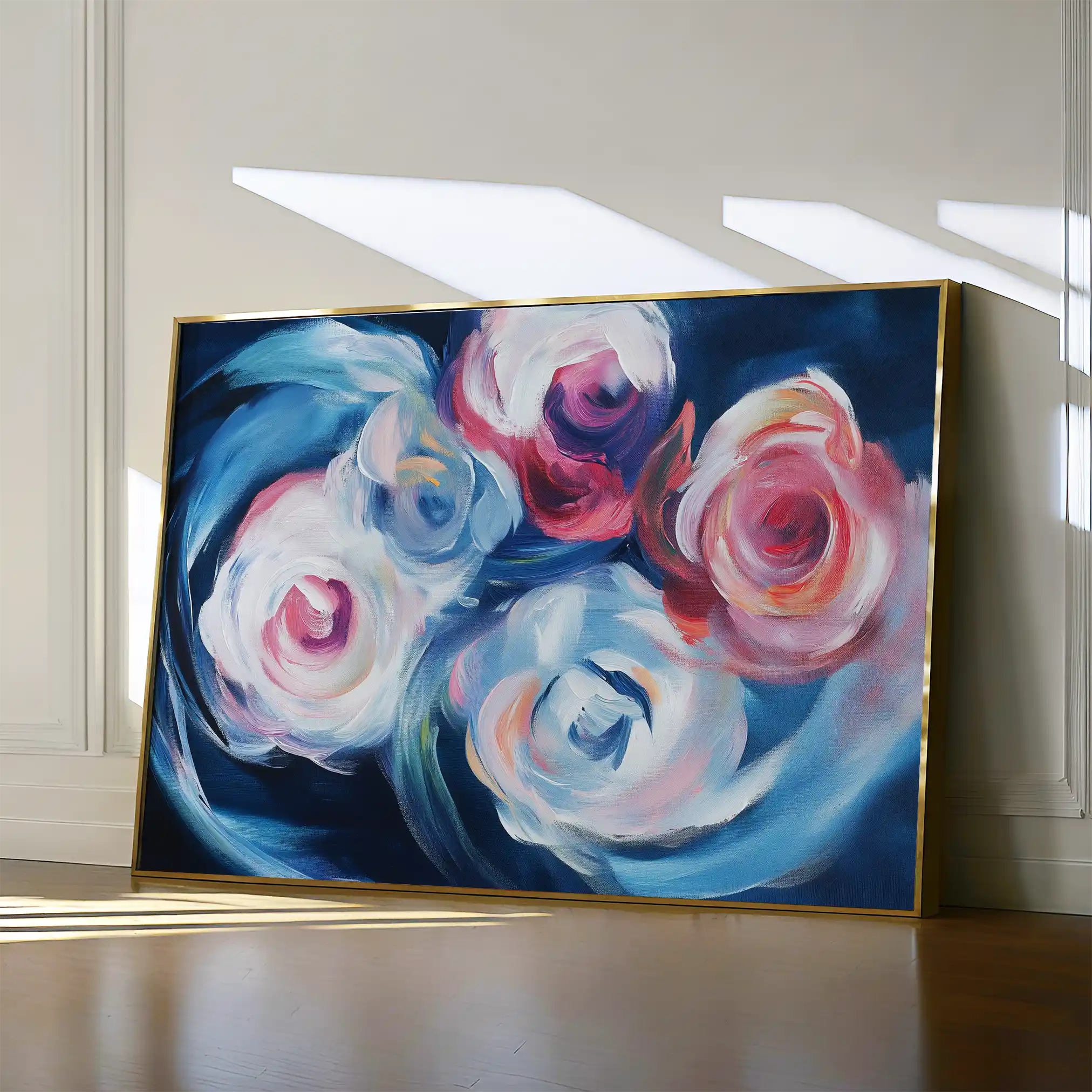 Floral 1106 Canvas Art 60 x 40 cm / Black