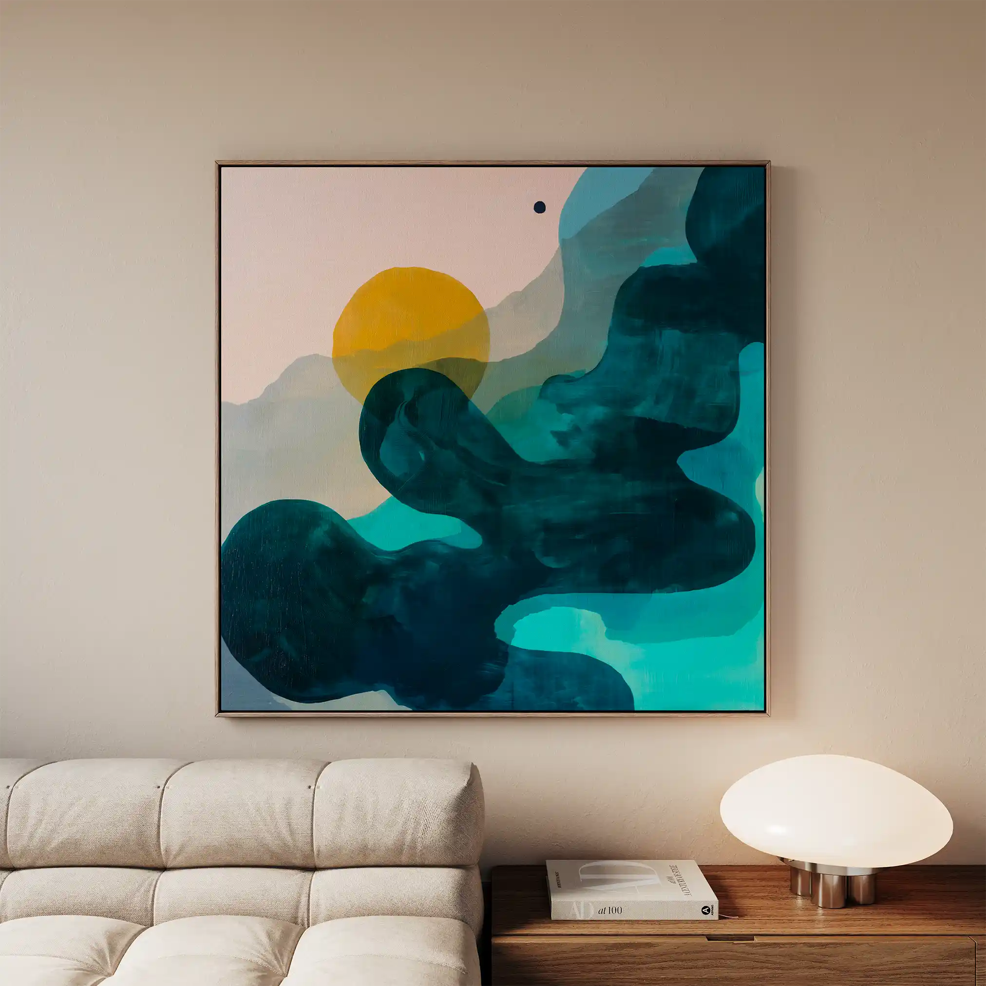 Abstract 1107 Canvas Art 60 x 60 cm / Black