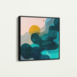 Abstract 1107 Canvas Art 60 x 60 cm / Black