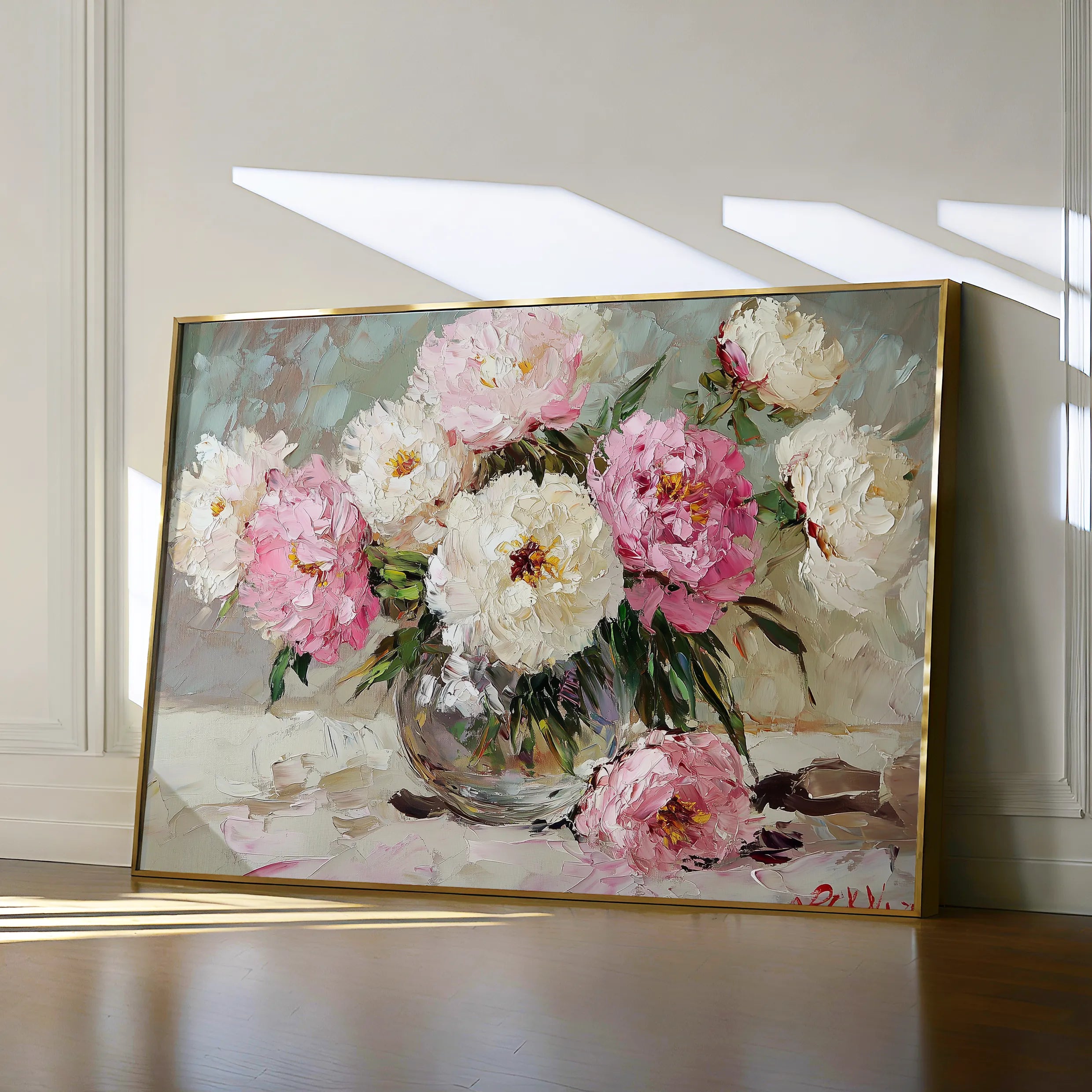 Floral 1107 Canvas Art 18" x 24" / 45 x 60 cm / Black