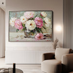 Floral 1107 Canvas Art 18" x 24" / 45 x 60 cm / Black