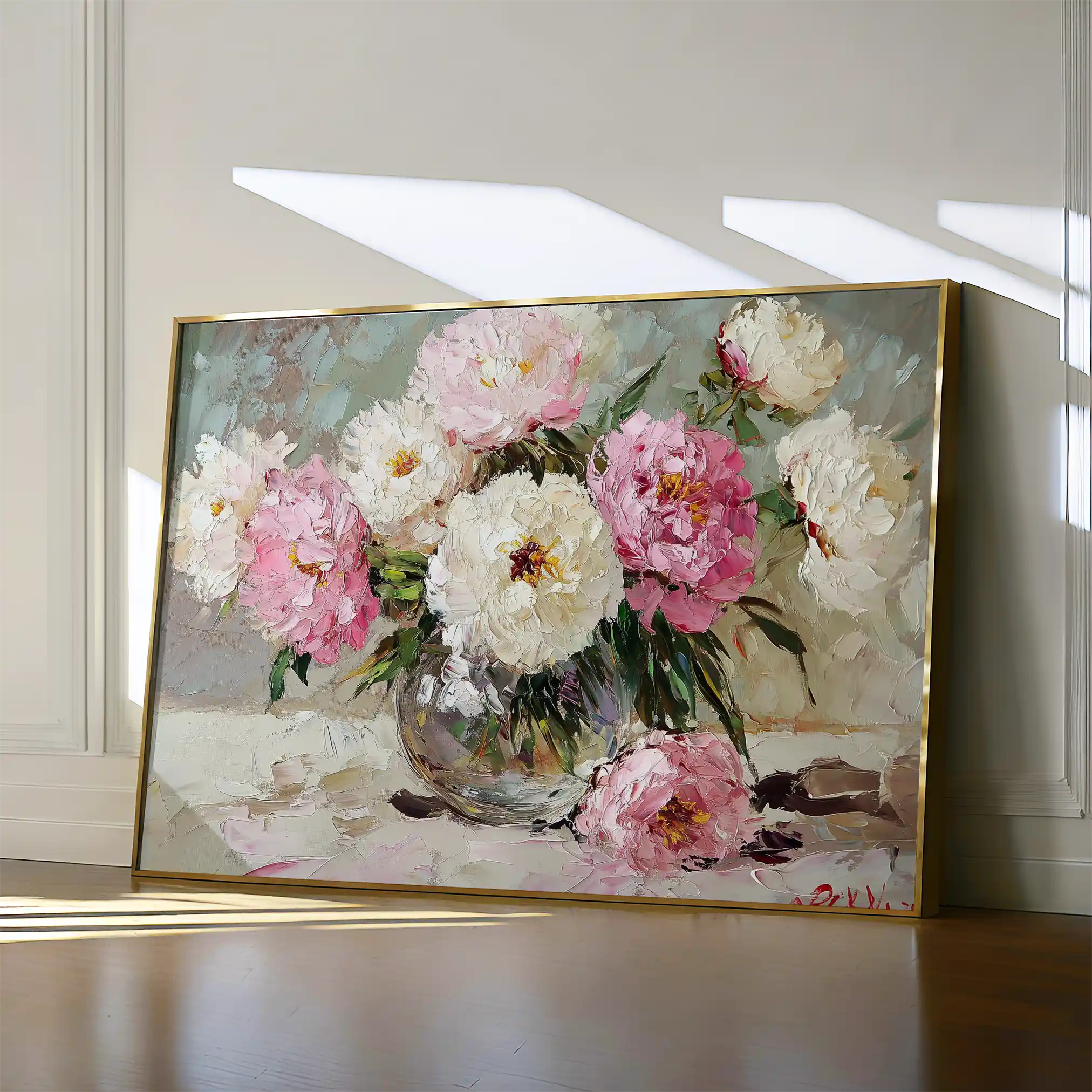 Floral 1107 Canvas Art 60 x 40 cm / Black