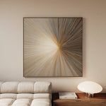 Abstract 1108 Canvas Art 16" x 16" / 40 x 40 cm / Black