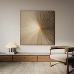Abstract 1108 Canvas Art 16" x 16" / 40 x 40 cm / Black