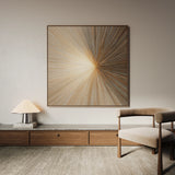 Abstract 1108 Canvas Art 16" x 16" / 40 x 40 cm / Black