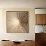 Abstract 1108 Canvas Art 16" x 16" / 40 x 40 cm / Black