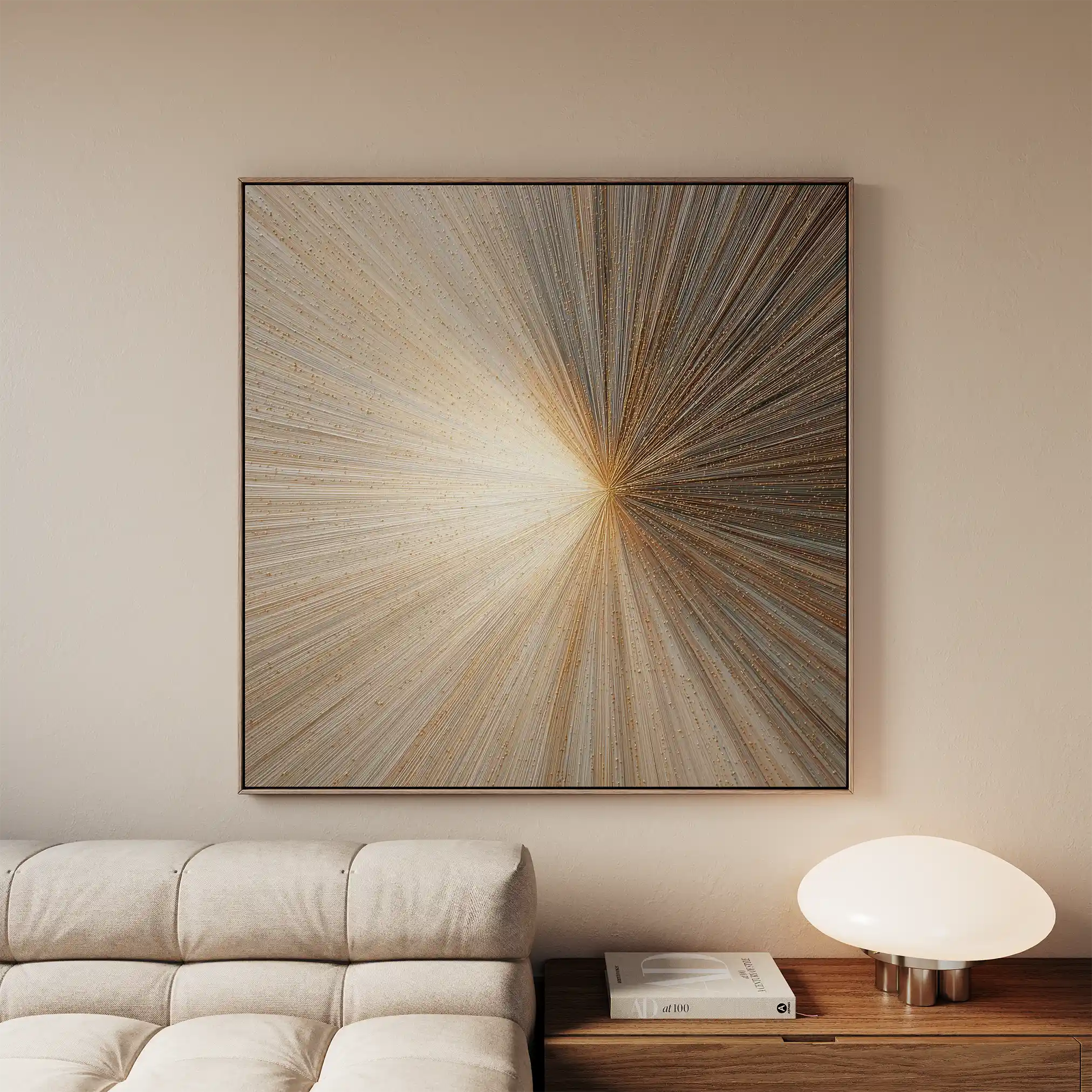 Abstract 1108 Canvas Art 60 x 60 cm / Black