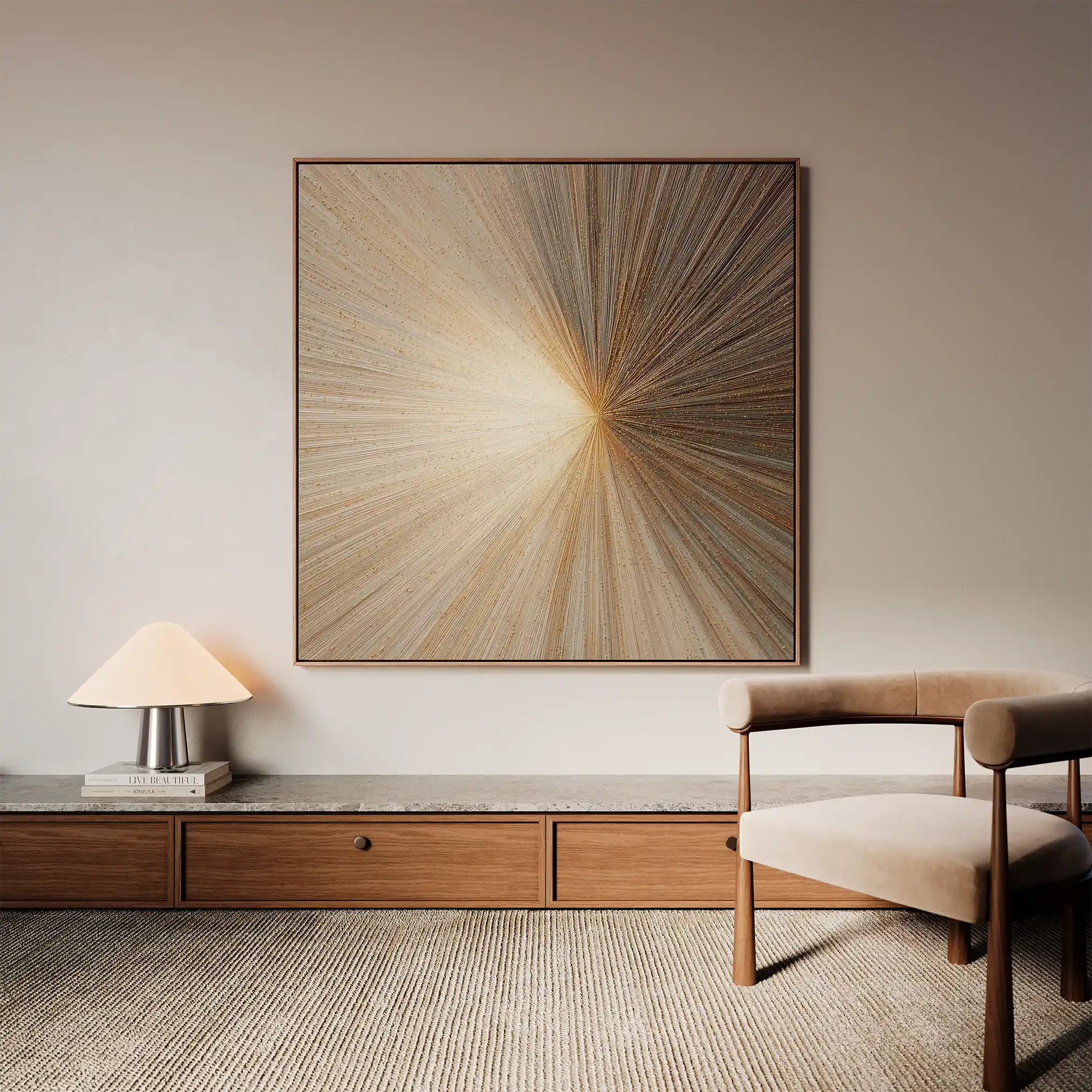 Abstract 1108 Canvas Art 60 x 60 cm / Black