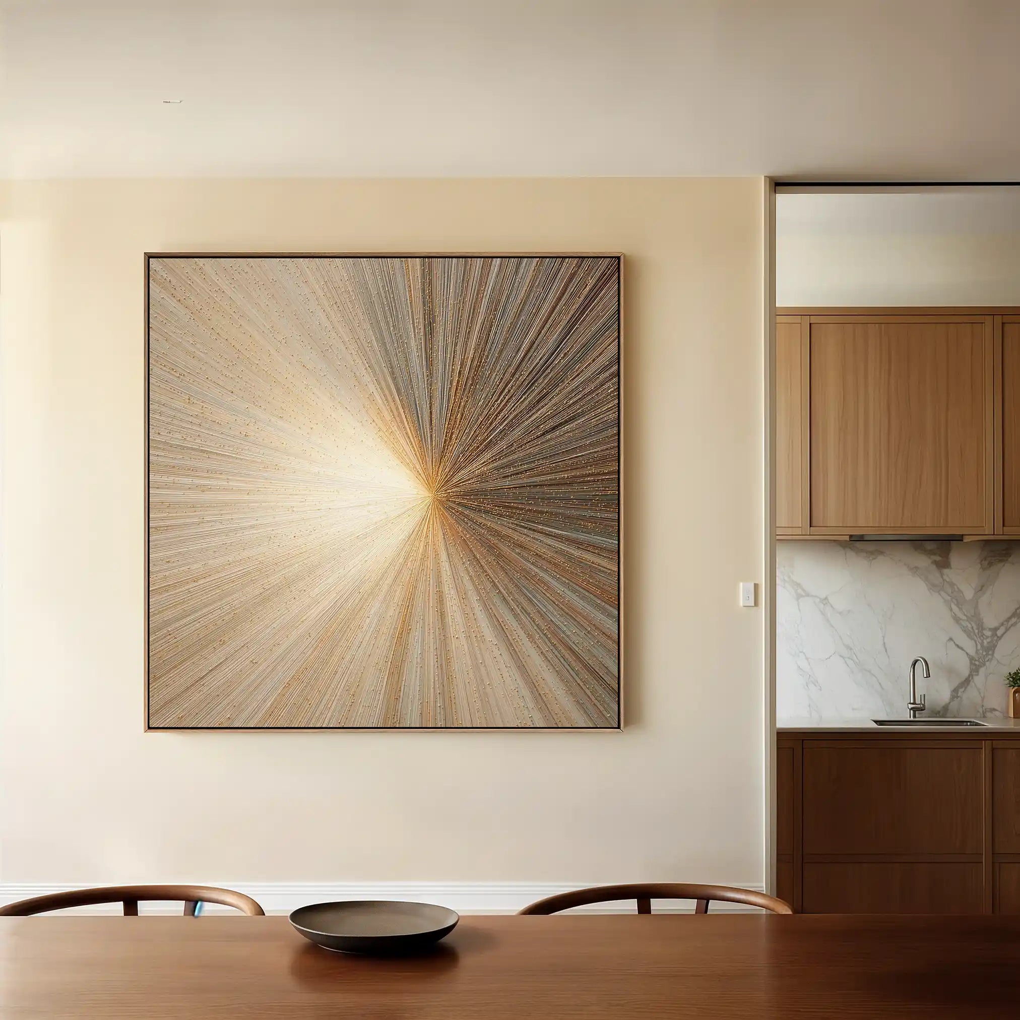 Abstract 1108 Canvas Art 60 x 60 cm / Black