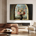 Floral 1108 Canvas Art 18" x 24" / 45 x 60 cm / Black