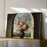 Floral 1108 Canvas Art 18" x 24" / 45 x 60 cm / Black