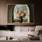 Floral 1108 Canvas Art 18" x 24" / 45 x 60 cm / Black