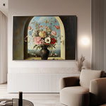 Floral 1108 Canvas Art 18" x 24" / 45 x 60 cm / Black