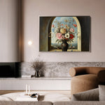 Floral 1108 Canvas Art 18" x 24" / 45 x 60 cm / Black