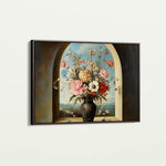 Floral 1108 Canvas Art 18" x 24" / 45 x 60 cm / Black