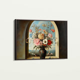 Floral 1108 Canvas Art 18" x 24" / 45 x 60 cm / Black