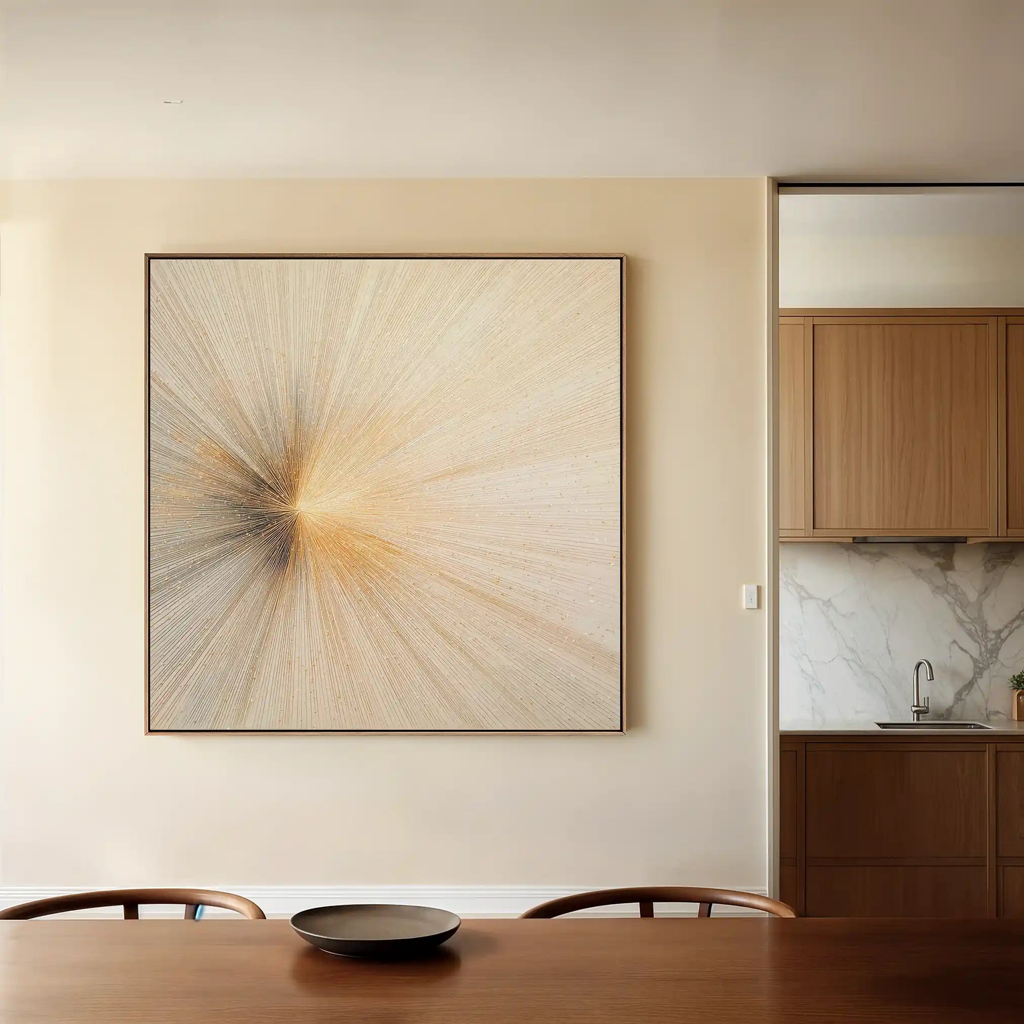 Abstract 1109 Canvas Art 60 x 60 cm / Black