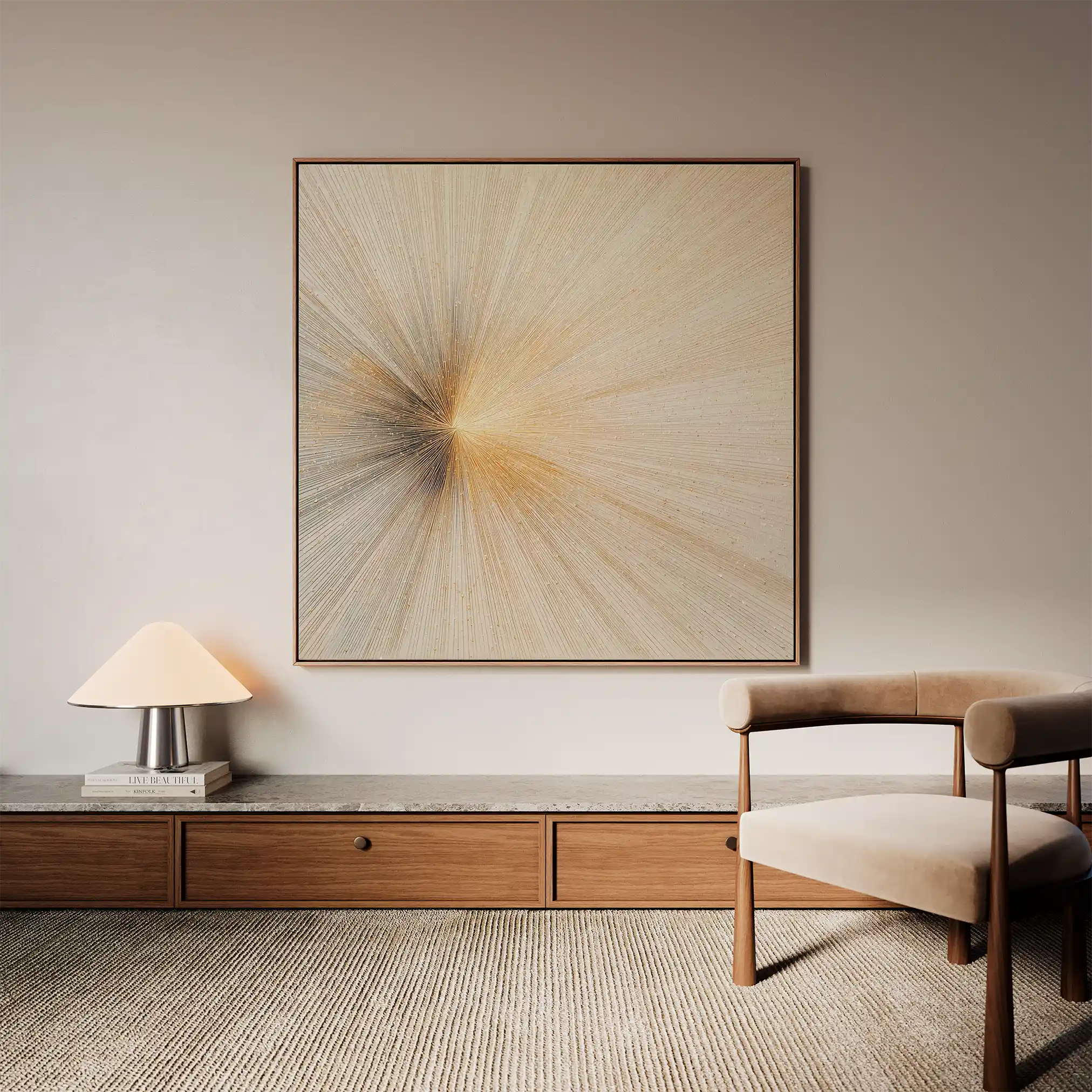 Abstract 1109 Canvas Art 60 x 60 cm / Black