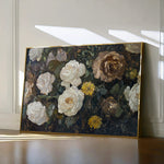 Floral 1109 Canvas Art 18" x 24" / 45 x 60 cm / Black